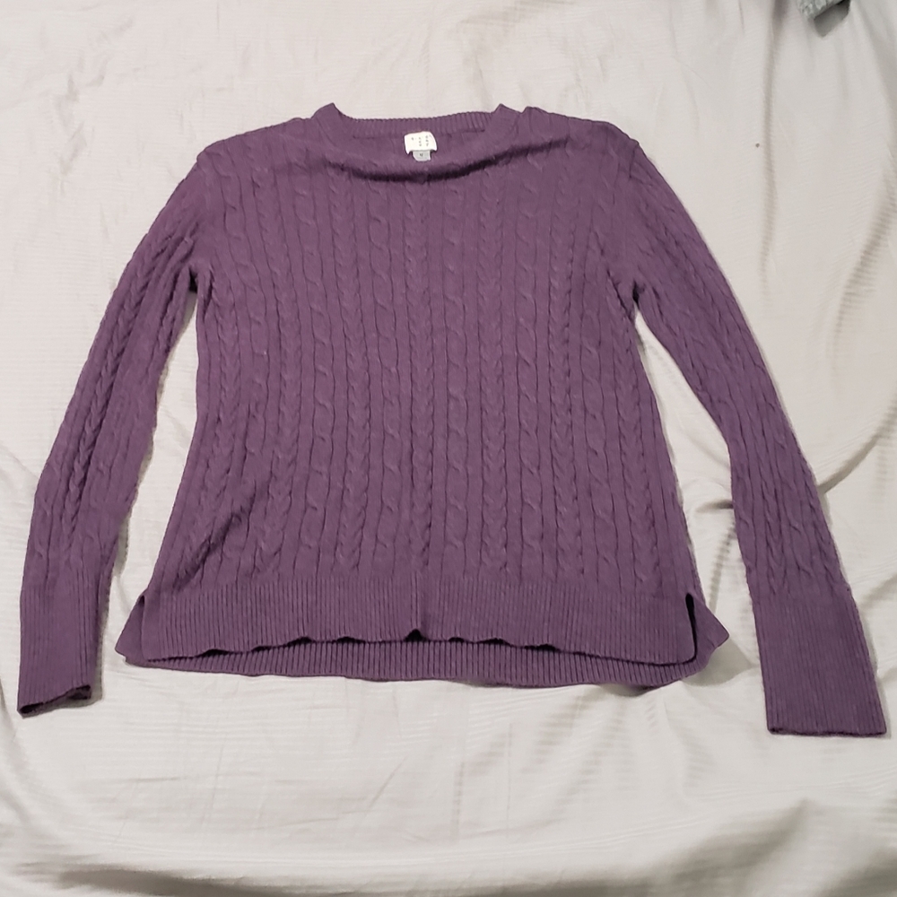A NEW DAY purple sweater shirt size juniors medium
